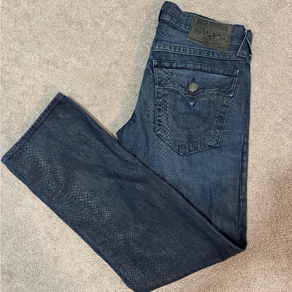 True Religion Blue Straight Jeans Classic Style